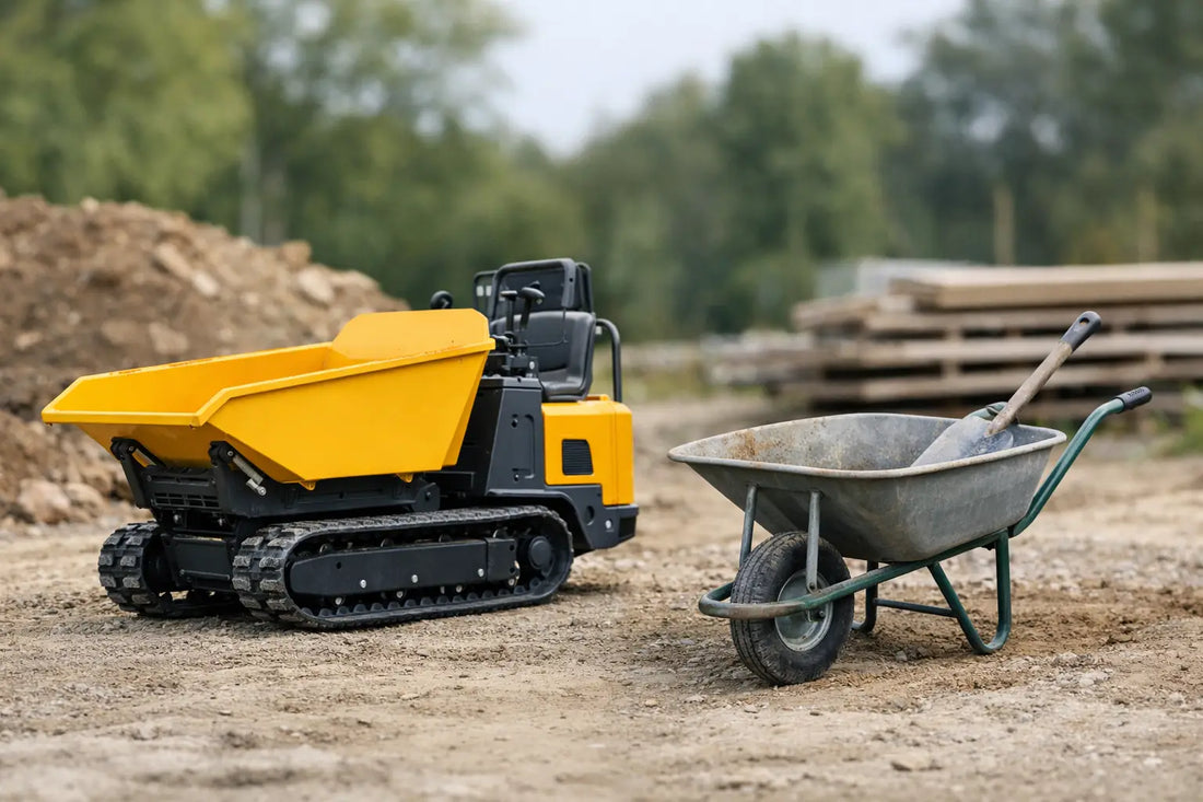 Tracked dumper versus wheelbarrow : lequel choisir ?