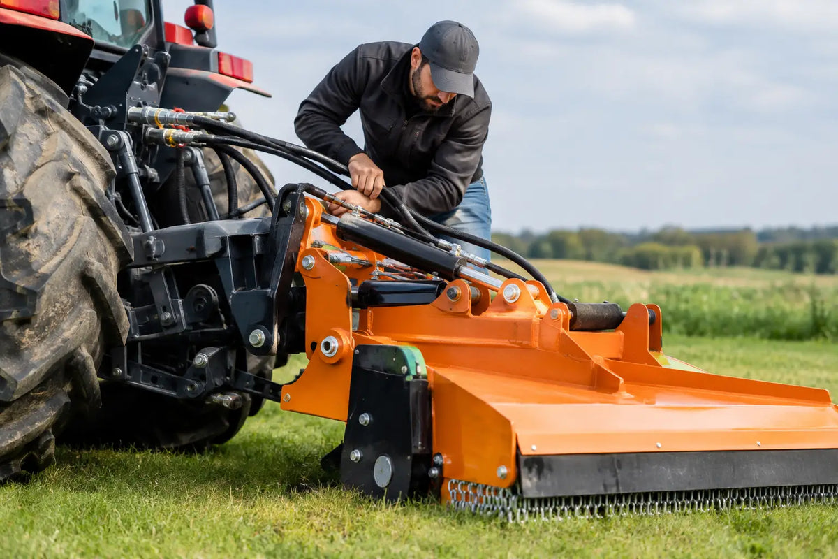 Installer un accessoire de tonte hydraulique
