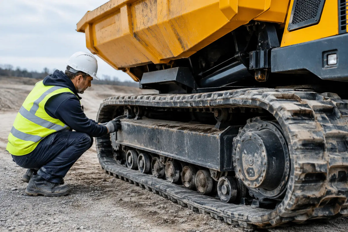 Entretenir le train de roulement d’un dumper chenillé