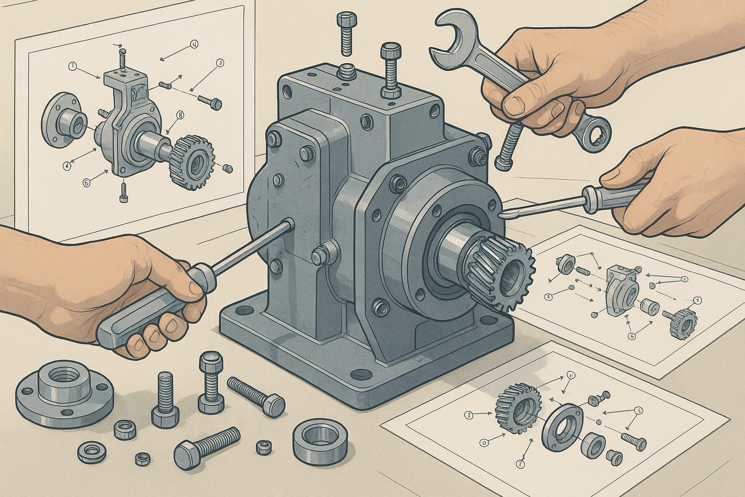 assembling the machine