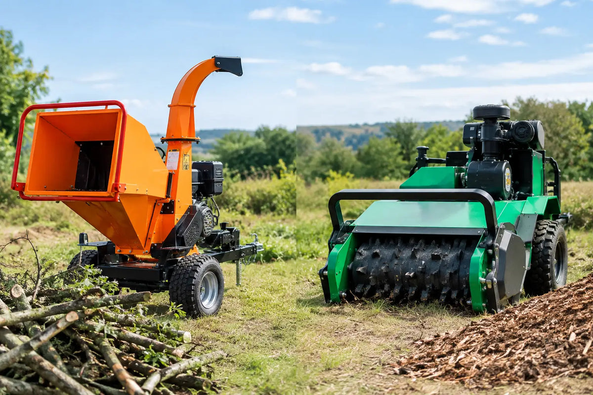 Wood chipper versus mulcher : quel broyeur choisir ?