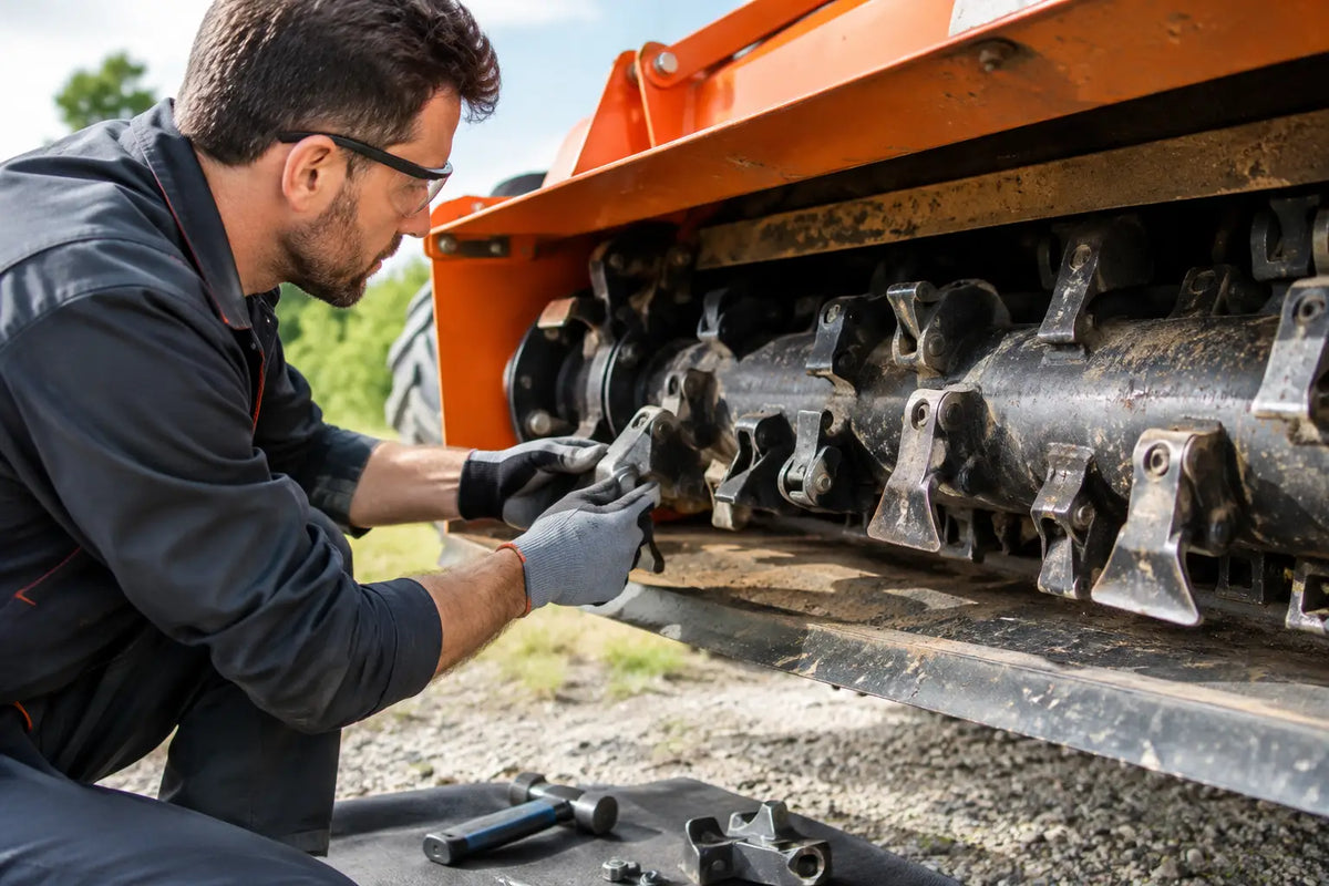 Replace flail mower hammers : les bons gestes