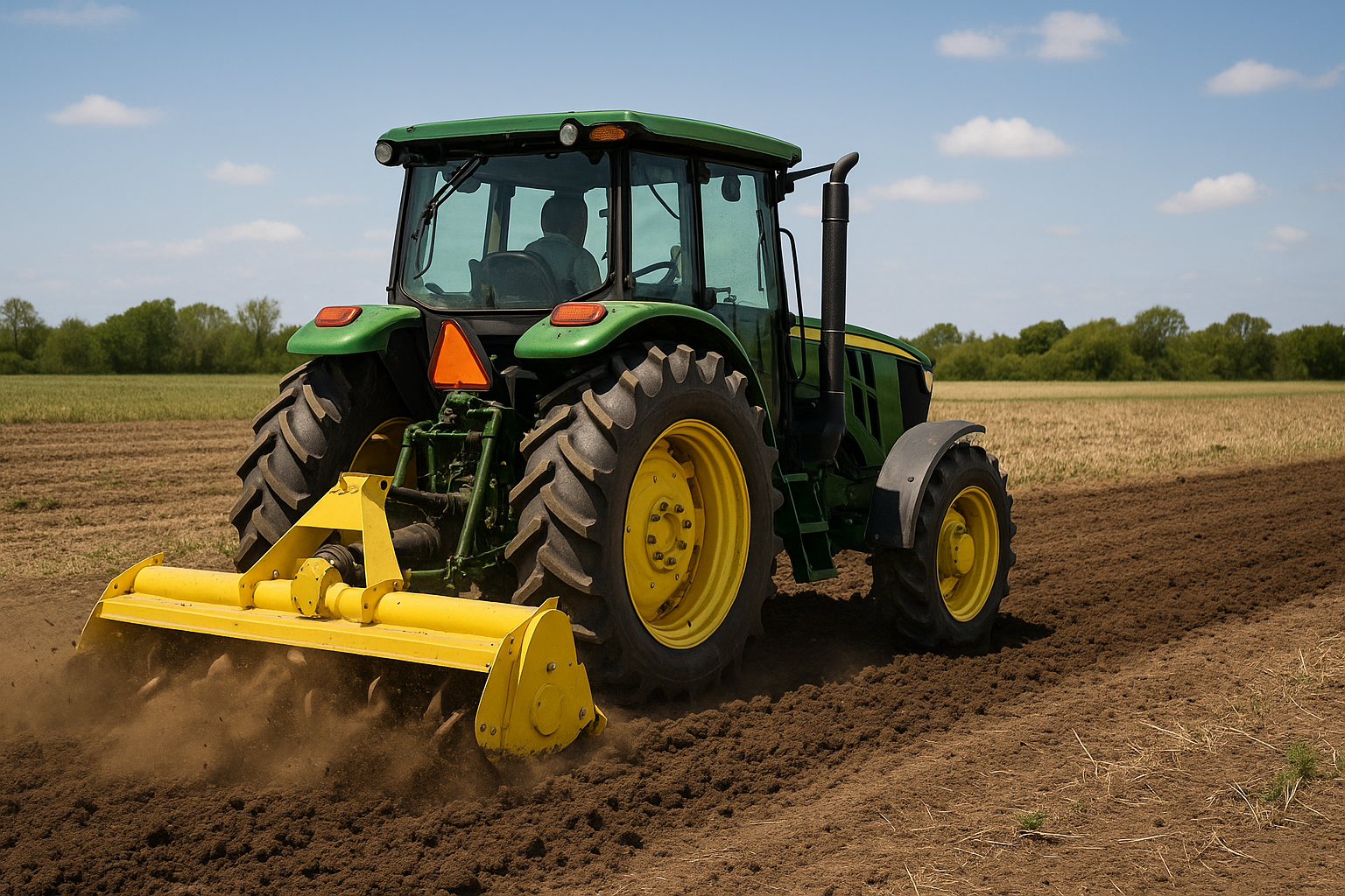 motobineuse avec tracteur
