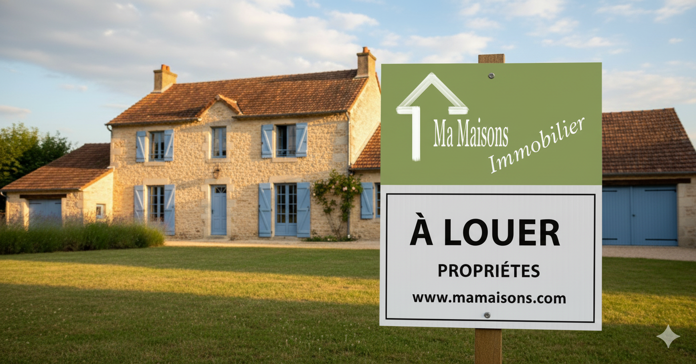 a property with a for rent sign outside