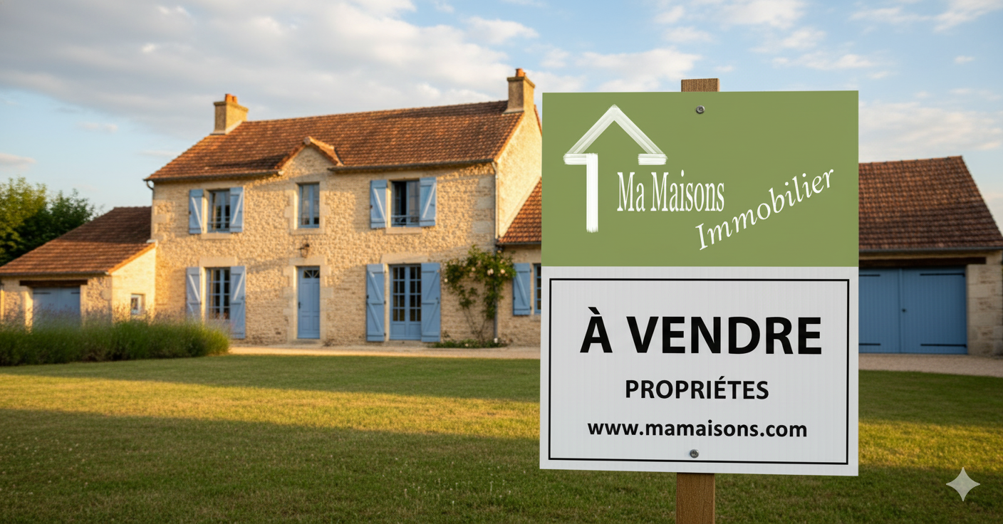 a property with a for sale sign outside