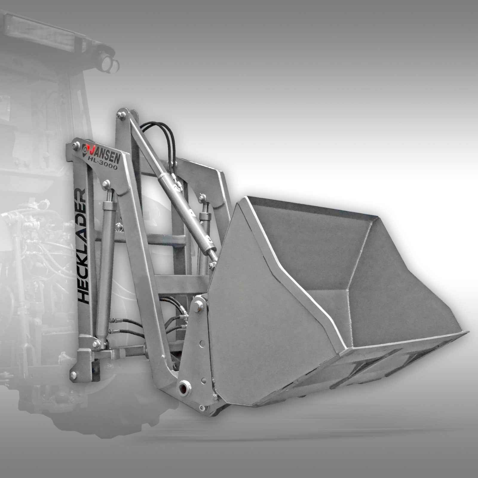 a rear loader attachment for a tractor Jansen HL-3000