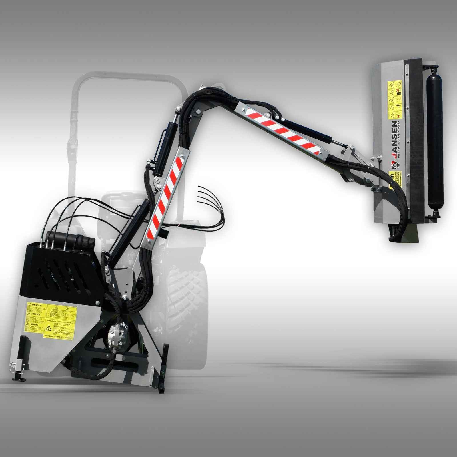 Jansen HMS-100 attached to the back of a tractor