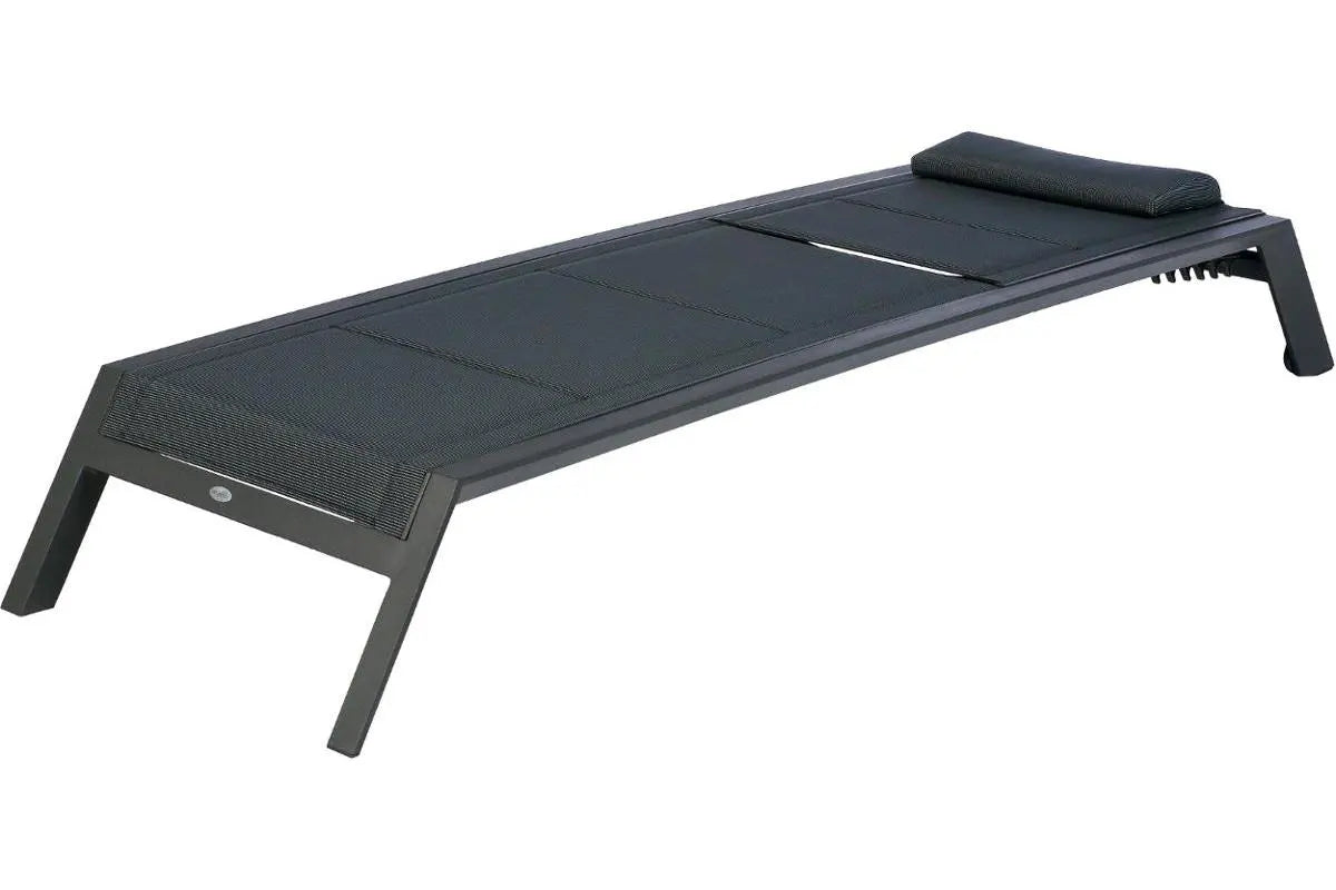 Lit de piscine Transat "Allure" graphite en aluminium noir Ma Maisons
