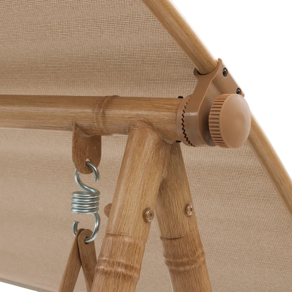 Balancelle de jardin "Baroe" beige 170 x 129 x 213cm en acier et texaline Ma Maisons