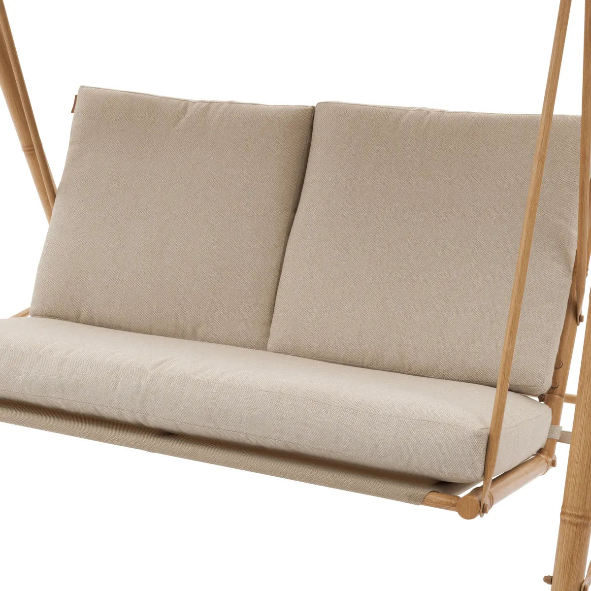 Balancelle de jardin "Baroe" beige 170 x 129 x 213cm en acier et texaline Ma Maisons