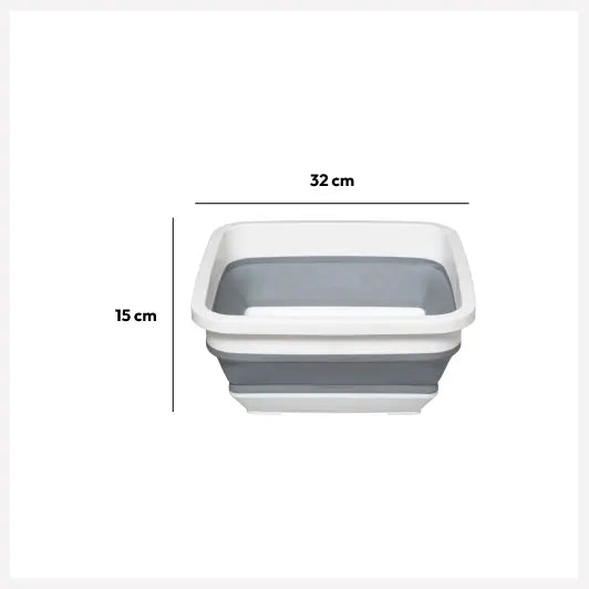 Bassine retractable 8L blanc gris Ma Maisons
