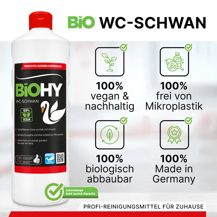 BiOHY Cygne WC, nettoyant pour toilettes, canard WC, nettoyant pour toilettes 1L Ma Maisons