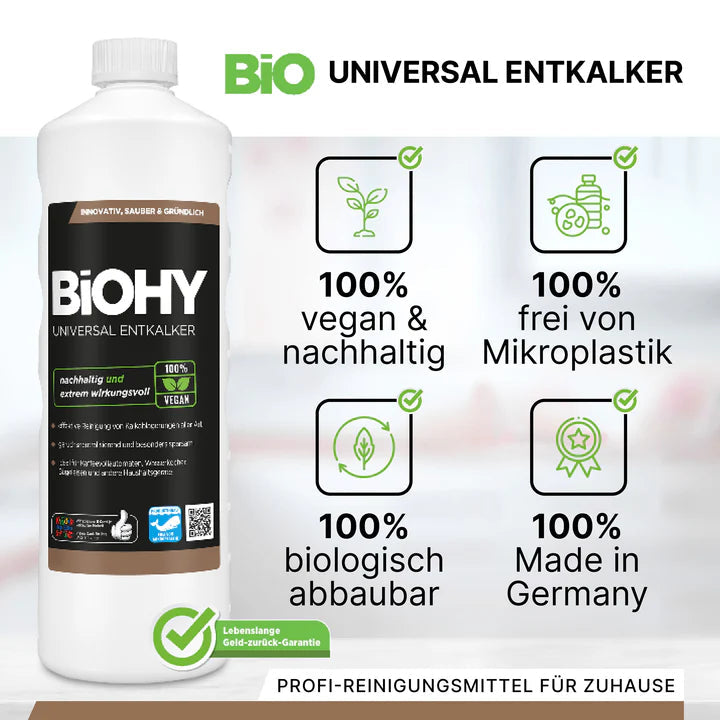 BiOHY Détartrant universel, détartrant, dissolvant de calcaire bio, nettoyant de calcaire 1L Ma Maisons
