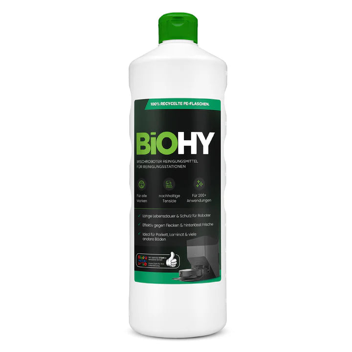 BiOHY Nettoyant pour stations de nettoyage de robots d'essuyage, Nettoyant pour robots d'essuyage, Nettoyant pour sols non polluant, Bio concentré 1L Ma Maisons