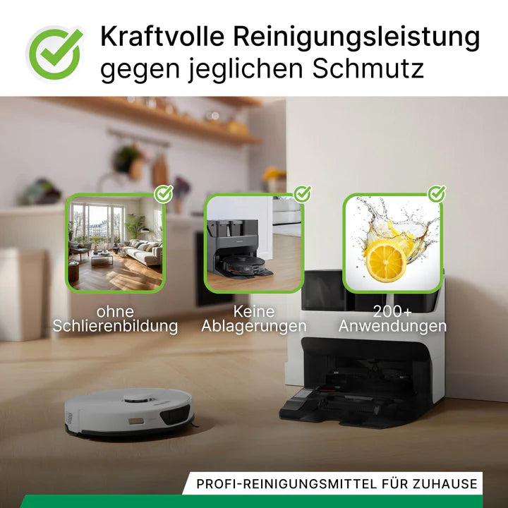 BiOHY Nettoyant pour stations de nettoyage de robots d'essuyage, Nettoyant pour robots d'essuyage, Nettoyant pour sols non polluant, Bio concentré 1L Ma Maisons