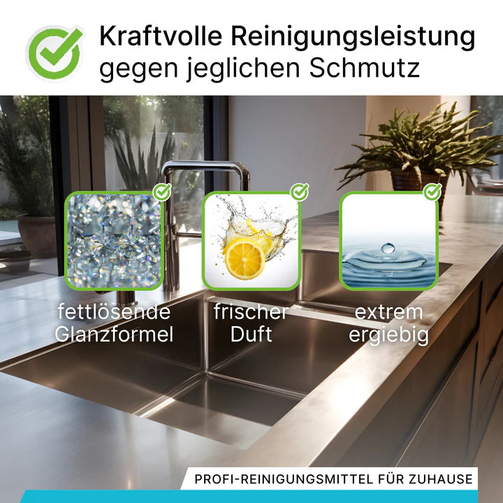 BiOHY nettoyant inox, nettoyant inox spray, produit d'entretien inox, produit de nettoyage inox 1L Ma Maisons
