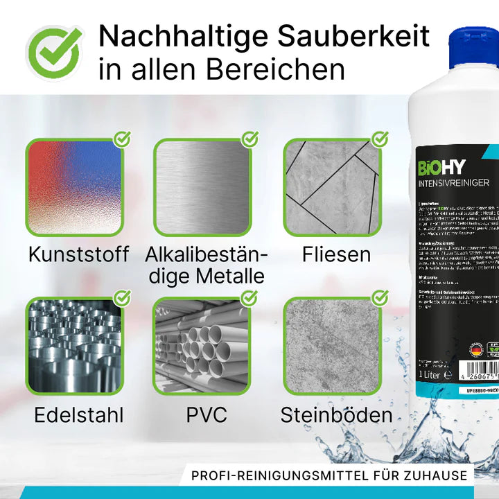 BiOHY nettoyant intensif, nettoyant industriel, nettoyant universel, produit de nettoyage concentré 1L Ma Maisons
