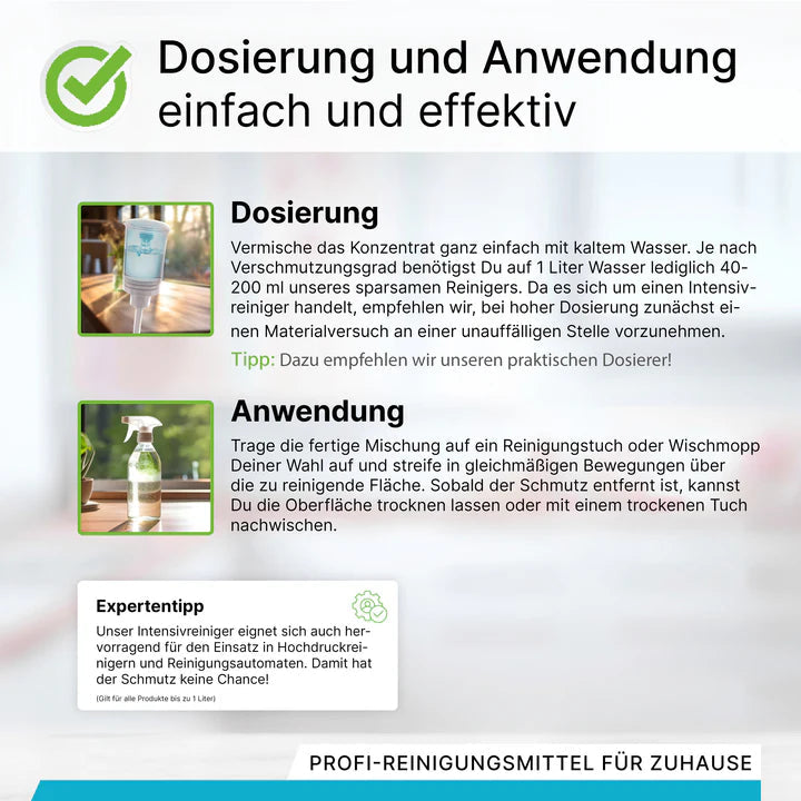 BiOHY nettoyant intensif, nettoyant industriel, nettoyant universel, produit de nettoyage concentré 1L Ma Maisons