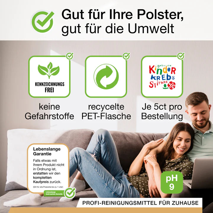 BiOHY nettoyant pour meubles rembourrés, nettoyant pour textiles, nettoyant pour meubles rembourrés, nettoyant pour canapés Ma Maisons