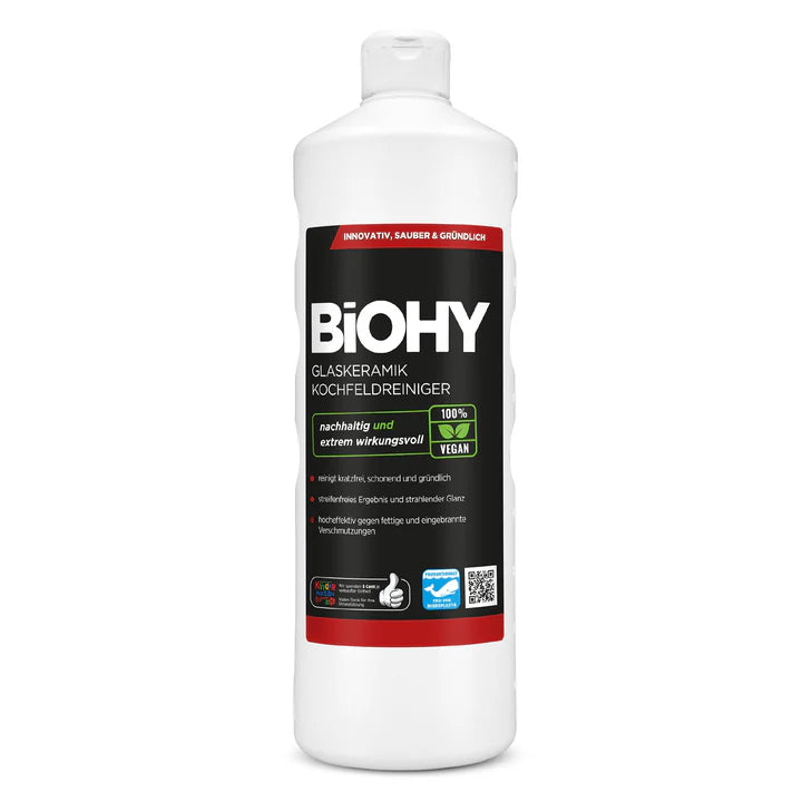 BiOHY nettoyant pour table de cuisson vitrocéramique, nettoyant pour table vitrocéramique, nettoyant pour cuisinière 1L Ma Maisons