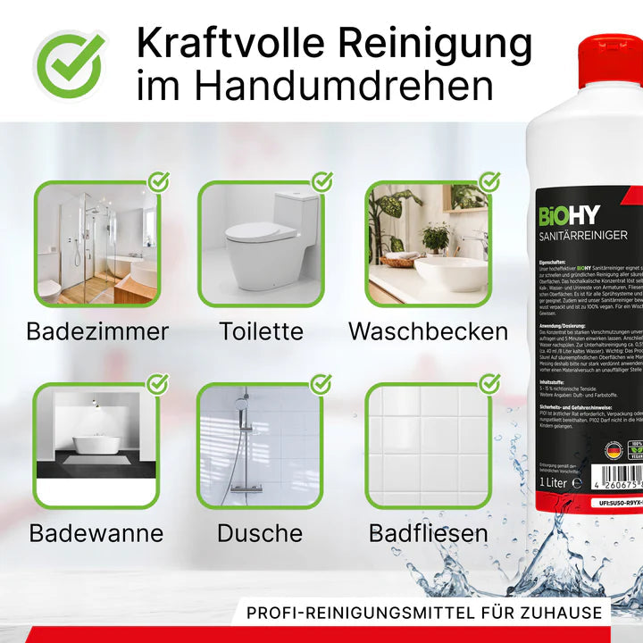 BiOHY nettoyant sanitaire, nettoyant salle de bain, détartrant, nettoyant salle de bain Ma Maisons