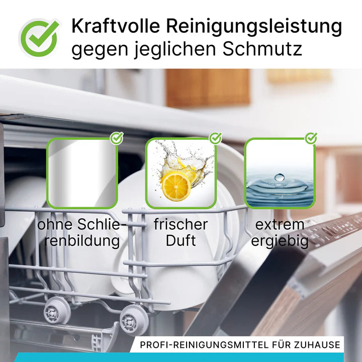BiOHY produit de rinçage, nettoyant pour verre lave-vaisselle, nettoyant pour lave-vaisselle, nettoyant pour couverts 1L Ma Maisons