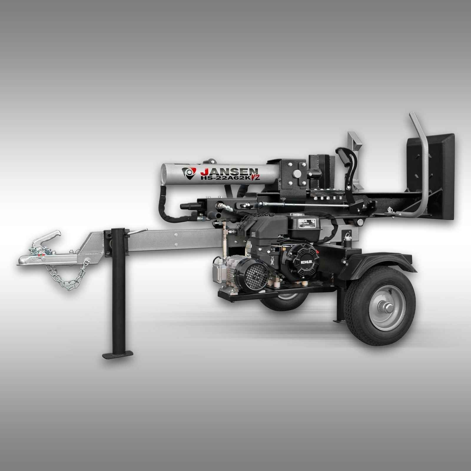 Fendeuse à bois Jansen HS-22A62K-V2, 22 t, 62 cm, essence + électrique