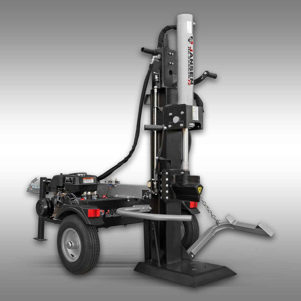 Fendeuse à bois Jansen HS-22A62K-V2, 22 t, 62 cm, essence + électrique