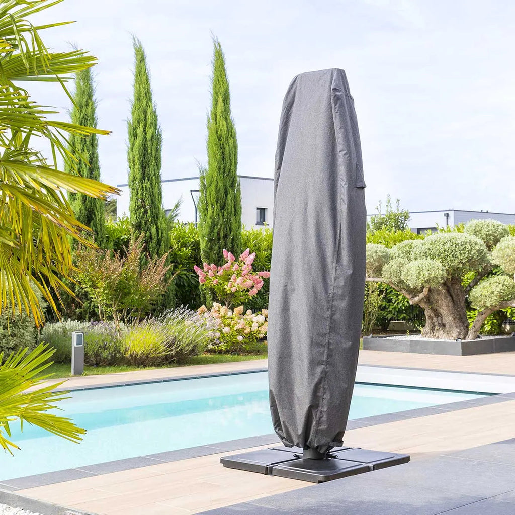 Housse de protection "Hambo" pour parasol décentré L 257x70x40cm en polyester Ma Maisons