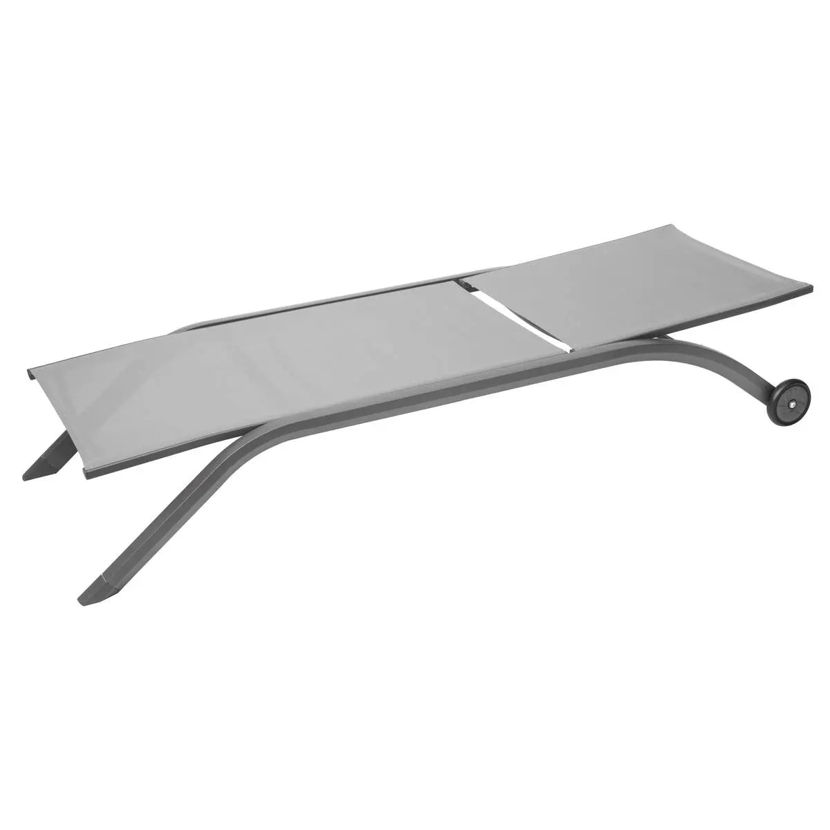 Lit de piscine Transat "Milenio" galet et graphite en aluminium Ma Maisons