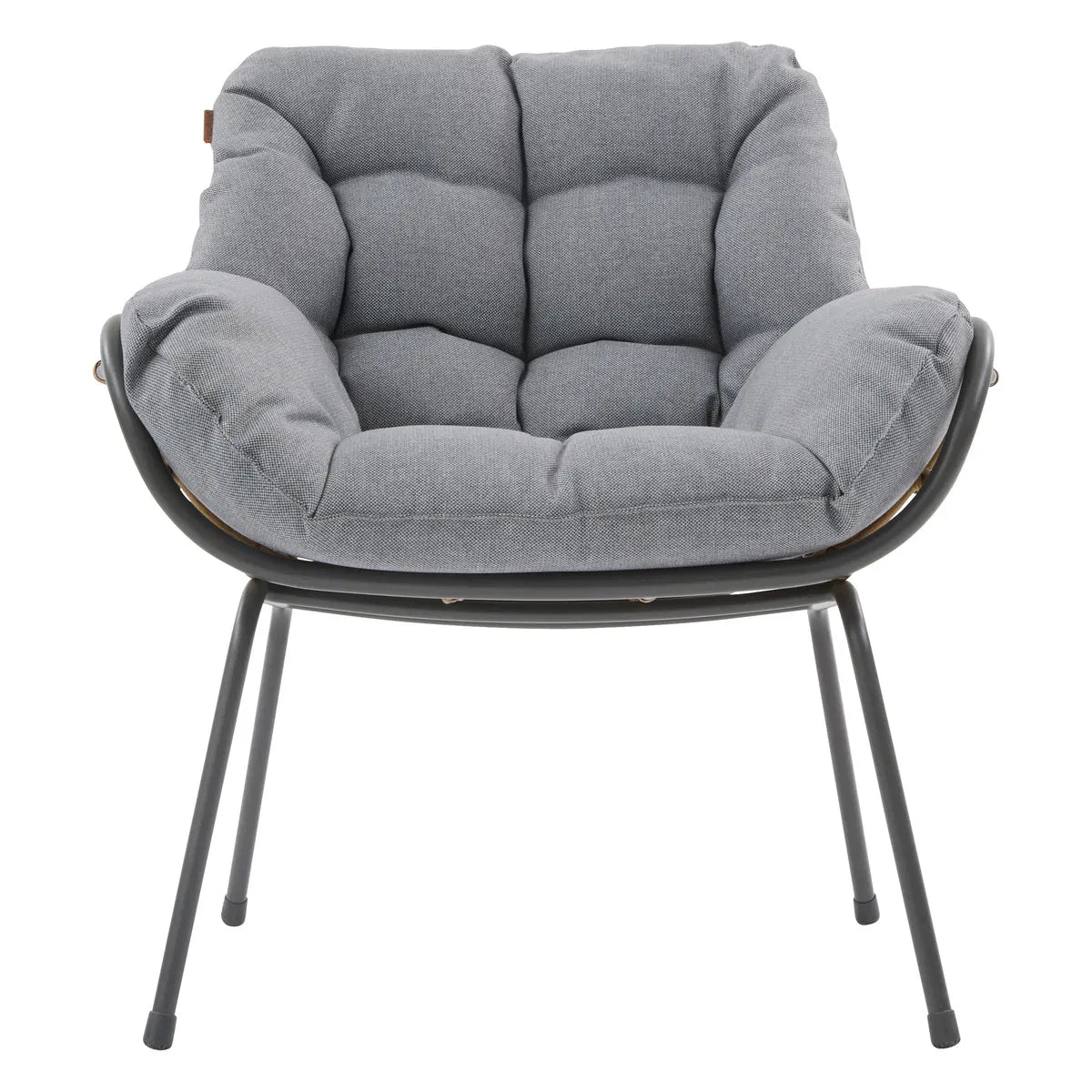 Salon de jardin graphite « Paopao » en acier traité époxy, 4 places, coloris Gris Ma Maisons