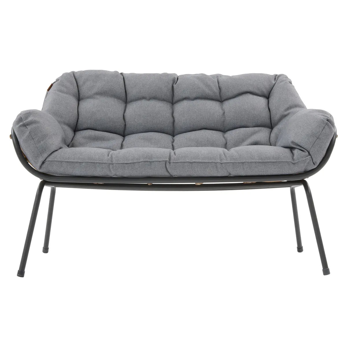 Salon de jardin graphite « Paopao » en acier traité époxy, 4 places, coloris Gris Ma Maisons