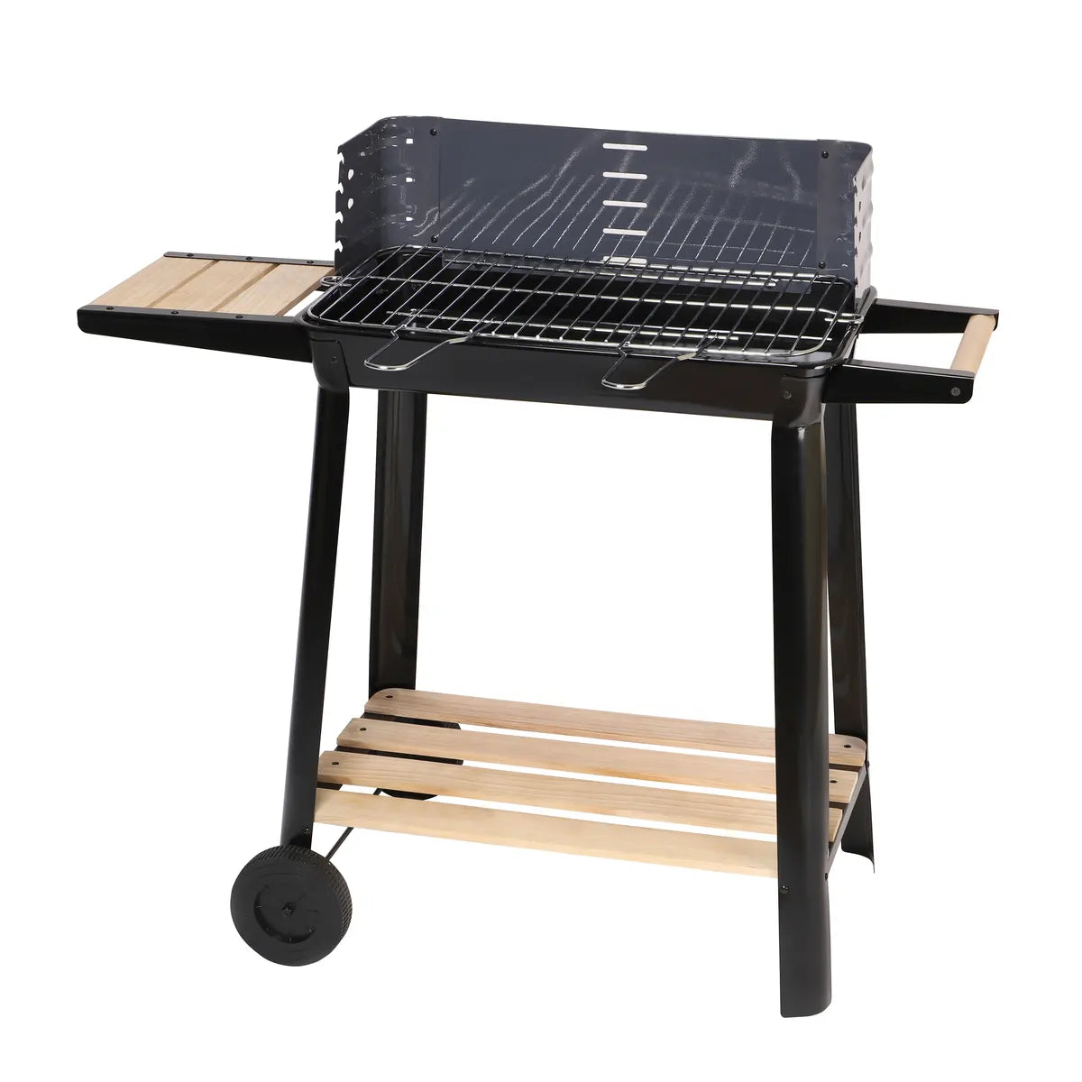 Barbecue à charbon "Rosario" 54x32cm en acier et bois Ma Maisons