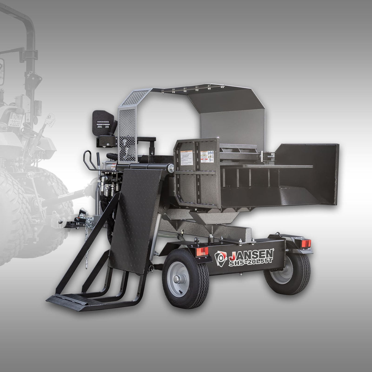 JANSEN SHS-20L55T Laminated Wood Splitter, 20 metric tons, PTO Drive & Log Lifter