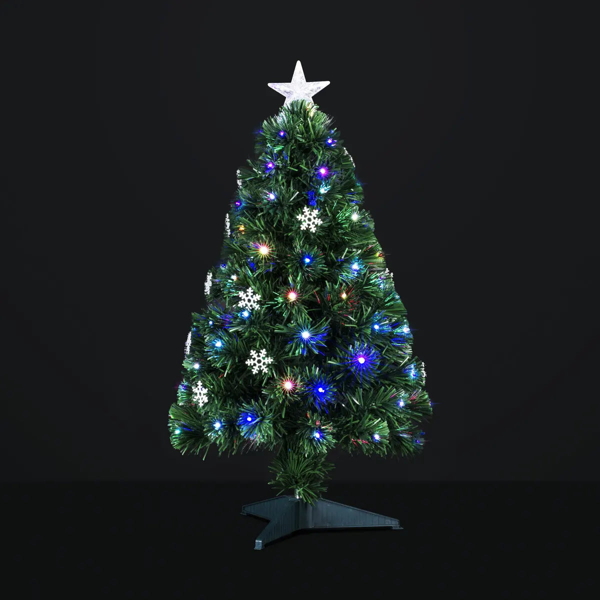 Sapin fibre optique intérieur lumineux 74 LED H90cm + transfo Ma Maisons