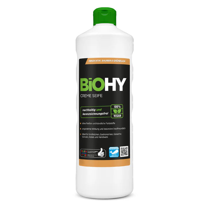 Savon crème BiOHY, Lotion lavante douce pour la peau, Savon pour les mains sans phosphate, Crème de savon relipidante 1L Ma Maisons