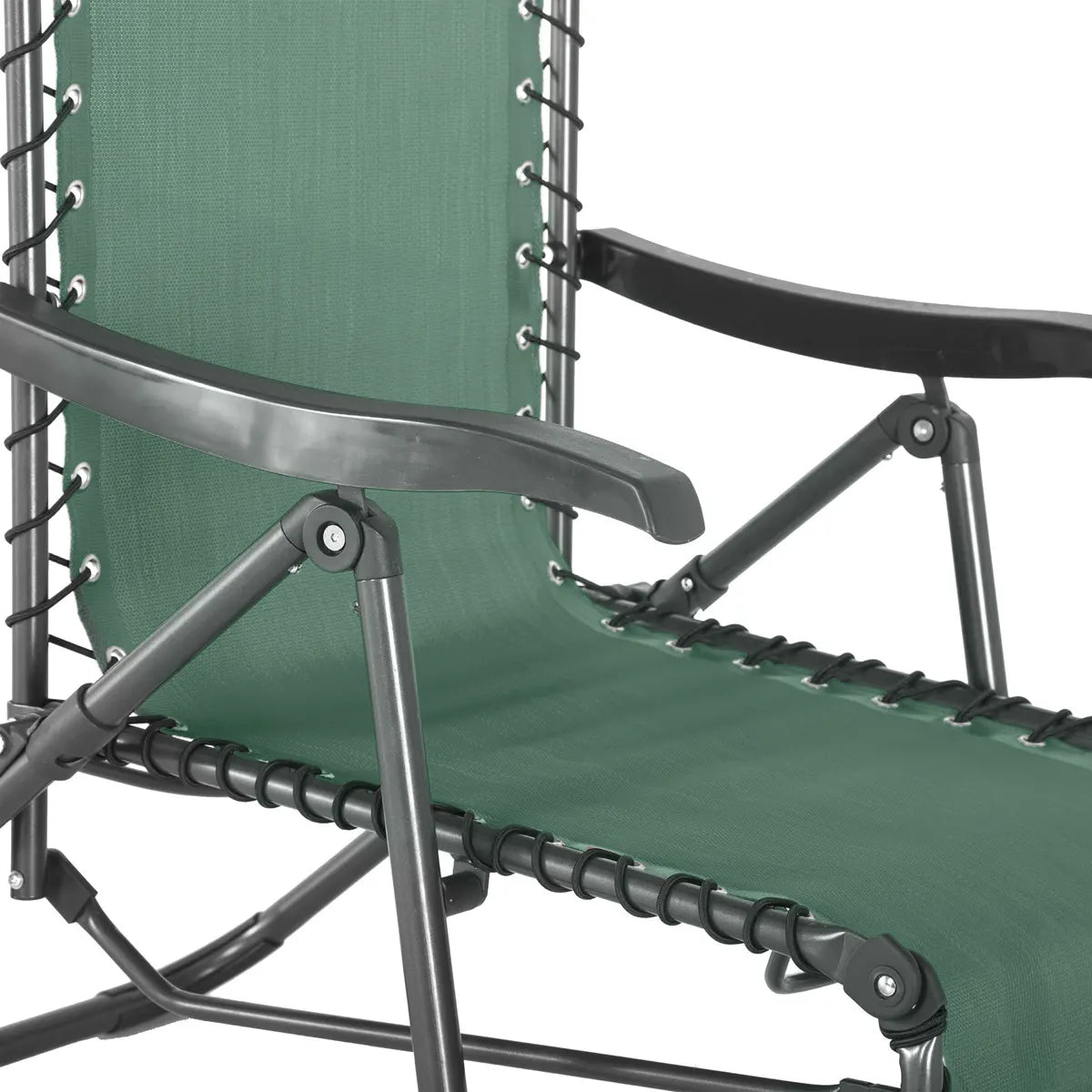 Fauteuil relax de jardin "Silos" vert olive acier traité époxy en texaline Ma Maisons