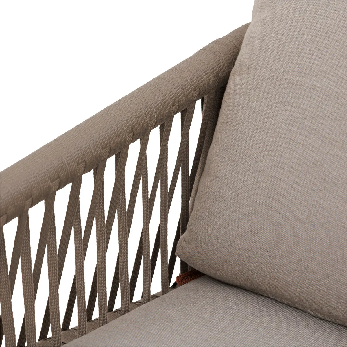 Salon de jardin 5 places "Oriengo" taupe et blanc en aluminium traité époxy couleur Taupe Ma Maisons