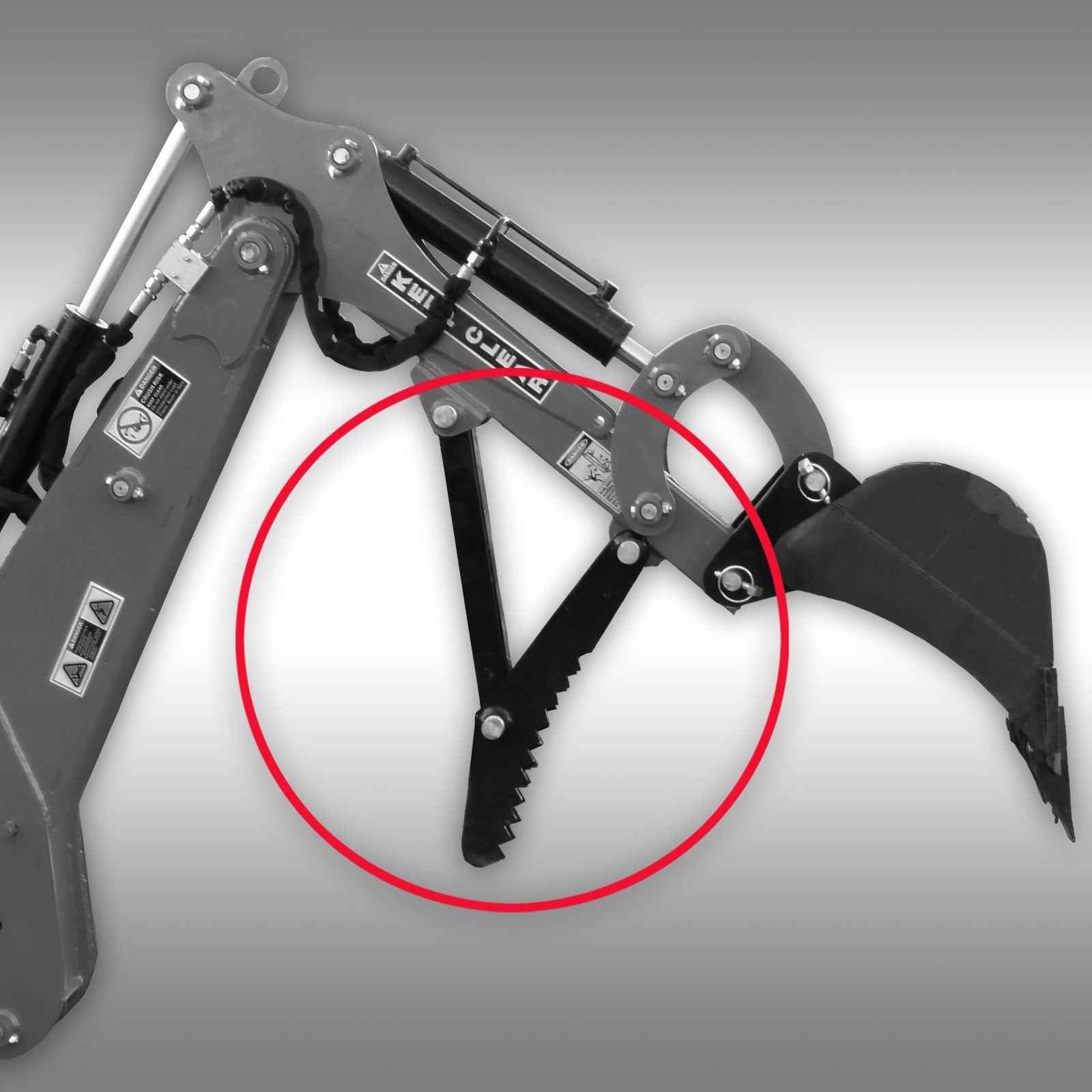 Pouce d'excavatrice pour rétrocaveuse Jansen BHM / BHSM